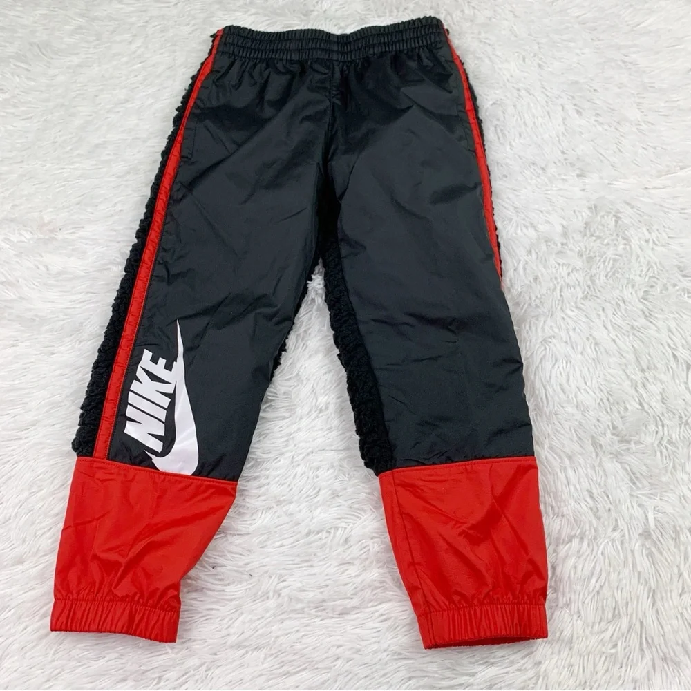 Nike Kids Black and Red‎ sherpa Track Pants joggers pants